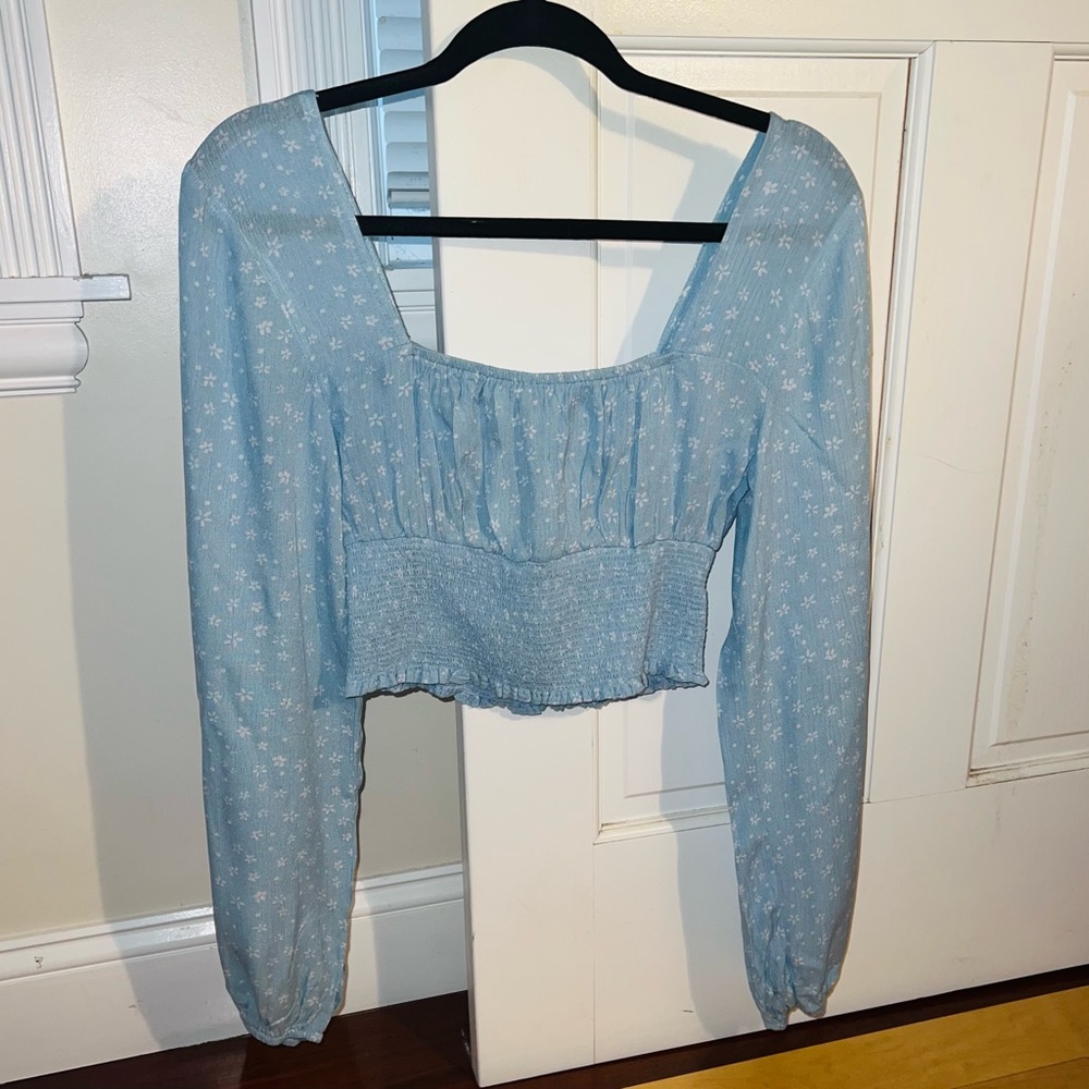 Blue Floral Pacsun Long Sleeve